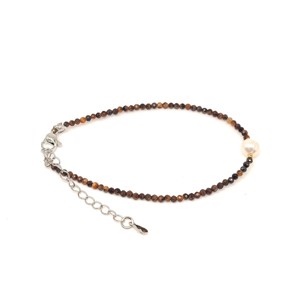 Fazettált tigrisszem golyós ásvány karkötő állítható kivitelben 2mm - Meska.hu