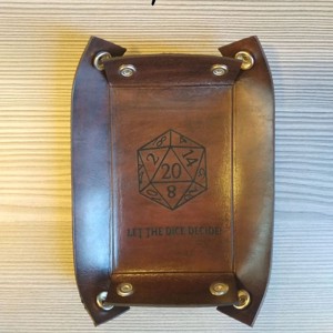 Let the dice decide! feliratú kockadobó tálca - játék & sport - táblajáték és kártyajáték - társasjátékok - dobókocka - Meska.hu