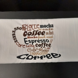 Kávé Design Nagy Méretű Konyharuha, Törlőkendő Gépi Hímzés, Otthon & Életmód, Konyhafelszerelés, tálalás, Konyhai textil, Konyharuha & Törlőkendő, Hímzés, MESKA