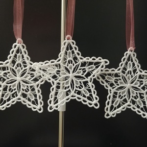 3 db Csillag Karácsonyfadísz, Szabadon Álló Csipke Gépi Hímzéssel, 3 színben - karácsony - karácsonyi lakásdekoráció - karácsonyfadíszek - Meska.hu 3 db Csillag Karácsonyfadísz, Szabadon Álló Csipke Gépi Hímzéssel, 3 színben - karácsony - karácsonyi lakásdekoráció - karácsonyfadíszek - Meska.hu