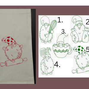 Manó, Törpe, Gnóm Design Nagy Méretű Konyharuha, Törlőkendő Gépi Hímzés - Meska.hu