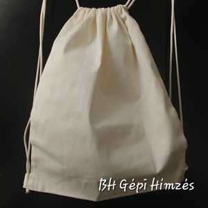 Vászon Húzózsinóros Hátizsák Népművészeti Matyó Design Gépi Hímzéssel - táska & tok - hátizsák - hátizsák - Meska.hu