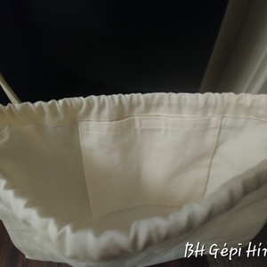 Vászon Húzózsinóros Hátizsák Népművészeti Matyó Design Gépi Hímzéssel - táska & tok - hátizsák - hátizsák - Meska.hu