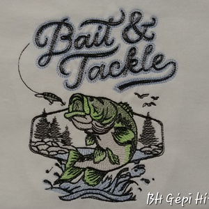 Horgász-Hal Design, Férfi Póló Gildan Gépi Hímzéssel - ruha & divat - férfi ruha - póló - Meska.hu