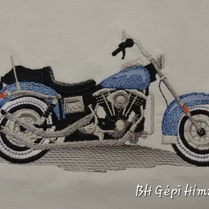 Motoros Design, Férfi Póló Gildan Gépi Hímzéssel - ruha & divat - férfi ruha - póló - Meska.hu