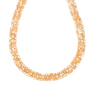 Kagyló sárga fazettált golyó 2mm ékszerkészítő alapanyag (füzér), Kellékek & szerszámok, Ásvány alapanyag, Ásványfüzér, , MESKA