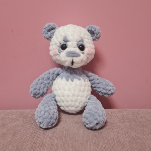 Szürke panda - játék & sport - plüssállat & játékfigura - más figura - Meska.hu