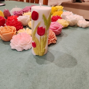 Tulipános gyertya, Otthon & Életmód, Gyertya, illat, aroma, Gyertya, Gyertya-, mécseskészítés, MESKA