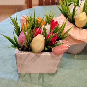 Tulipán box  - kellékek & szerszámok - dekorációs kellékek - dekorációs gyertya - Meska.hu