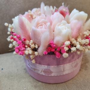 Viasz virág box , Otthon & Életmód, Dekoráció, Virágdekoráció, Virágok, Virágbox, Gyertya-, mécseskészítés, MESKA