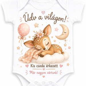 Üdv a világon! Újszülött body - Meska.hu