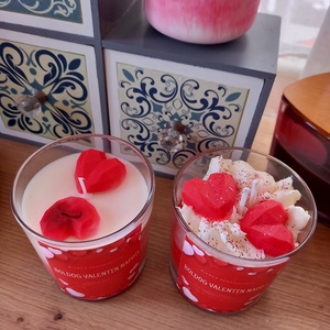Valentin napi szójaviaszgyertya - otthon & életmód - gyertya, illat, aroma - gyertya - Meska.hu