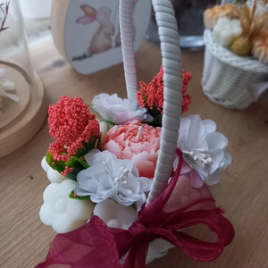 Szójaviasz virágkosár - otthon & életmód - gyertya, illat, aroma - illatviasz - Meska.hu