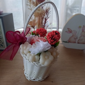 Szójaviasz virágkosár - otthon & életmód - gyertya, illat, aroma - illatviasz - Meska.hu