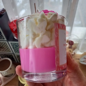 Mandulás macaron szójaviaszgyertya, Otthon & Életmód, Gyertya, illat, aroma, Gyertya, Gyertya-, mécseskészítés, MESKA