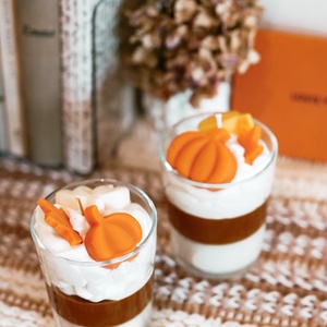 Pumpkin spice latte illatú szójaviaszgyertya - Meska.hu