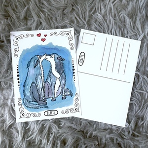 Farkasos képeslap - otthon & életmód - papír, írószer - ajándékozás kellékei - képeslap, üdvözlőlap - Meska.hu