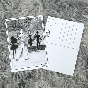 Táncos képeslap - otthon & életmód - papír, írószer - ajándékozás kellékei - képeslap, üdvözlőlap - Meska.hu