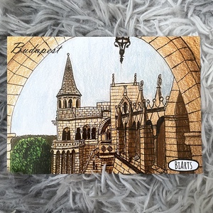 Budapest Halászbástya képeslap, Otthon & Életmód, Papír, írószer, Ajándékozás kellékei, Képeslap, üdvözlőlap, Fotó, grafika, rajz, illusztráció, MESKA