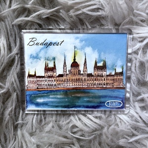 Budapest Parlament mágnes, Otthon & Életmód, Konyhafelszerelés, tálalás, Konyhai dekoráció, Hűtőmágnes, Fotó, grafika, rajz, illusztráció, MESKA