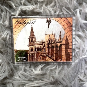 Budapest Halászbástya mágnes, Otthon & Életmód, Konyhafelszerelés, tálalás, Konyhai dekoráció, Hűtőmágnes, Fotó, grafika, rajz, illusztráció, MESKA