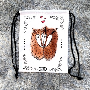 Alpakás tornazsák, Táska & Tok, Bevásárlás & Shopper táska, Shopper, textiltáska, szatyor, Fotó, grafika, rajz, illusztráció, MESKA