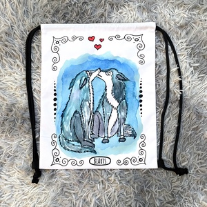 Farkasos tornazsák, Táska & Tok, Bevásárlás & Shopper táska, Shopper, textiltáska, szatyor, Fotó, grafika, rajz, illusztráció, MESKA