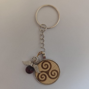 Kulcstartó - Triskelion, Táska & Tok, Kulcstartó & Táskadísz, Kulcstartó, Gravírozás, pirográfia, MESKA