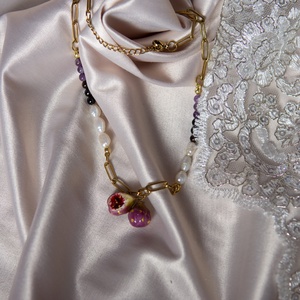 Fügés nemesacél nyaklánc - ékszer - nyaklánc - gyöngyös nyaklánc - Meska.hu