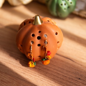 Őszi tökös fülbevaló - ékszer - fülbevaló - lógó fülbevaló - Meska.hu