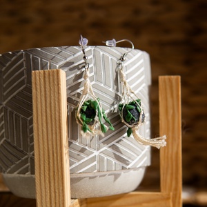 Futó növény fülbevaló - ékszer - fülbevaló - lógó fülbevaló - Meska.hu