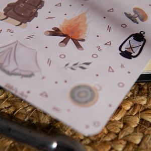 Camping - matricaív - otthon & életmód - papír, írószer - matrica, matrica csomag - Meska.hu