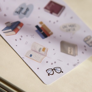 Book lover - matricaív - otthon & életmód - papír, írószer - matrica, matrica csomag - Meska.hu