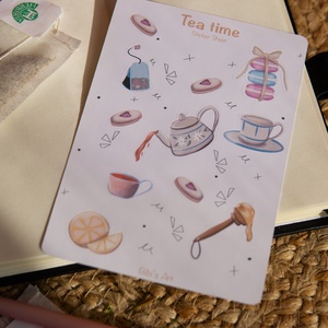 Tea time - matricaív, Kellékek & szerszámok, Dekorációs kellékek, Matricaív, Papírművészet, MESKA