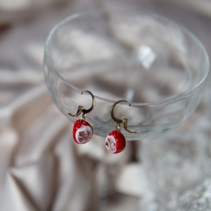 Gránátalma fülbevaló - ékszer - fülbevaló - lógó fülbevaló - Meska.hu