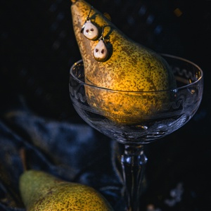 Körte fülbevaló, Ékszer, Fülbevaló, Lógó fülbevaló, Gyurma, MESKA