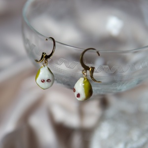 Körte fülbevaló - ékszer - fülbevaló - lógó fülbevaló - Meska.hu