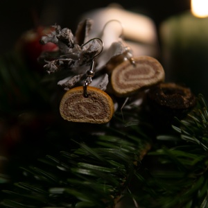 Diós bejgli fülbevaló, Ékszer, Fülbevaló, Fülékszer, Gyurma, MESKA