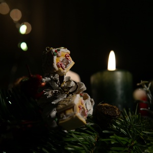 Apró mézeskalács házikó fülbevaló  - ékszer - fülbevaló - lógó fülbevaló - Meska.hu