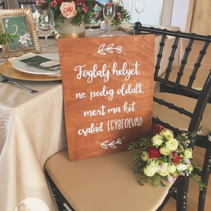 Esküvői dekorációs táblák idézettel - Meska.hu