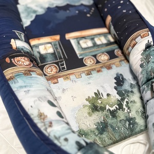 Babafészek vonat - baba - mama - baba ágynemű - babafészek - Meska.hu