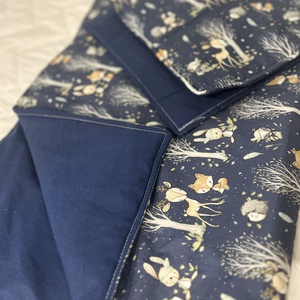 Takaró és párna szett kék erdő - Meska.hu