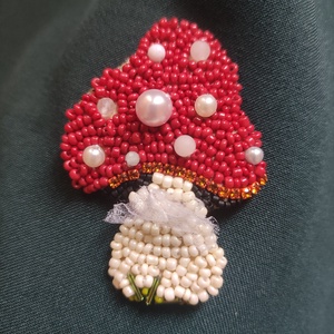 Gomba kitűző - ékszer - kitűző és bross - Meska.hu