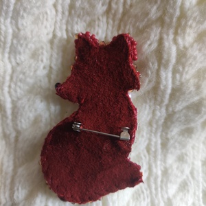 Róka bross - ékszer - kitűző és bross - Meska.hu