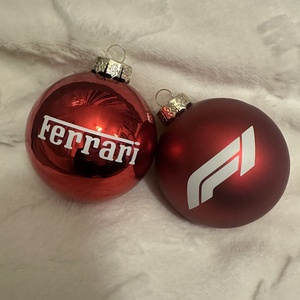 F1 Ferrari karácsonyfadíszek - karácsony - karácsonyi lakásdekoráció - karácsonyfadíszek - Meska.hu