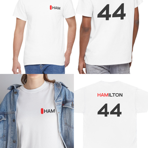 F1 Ferrari póló � Hamilton 44 - Leclerc 16 - ruha & divat - férfi ruha - póló - Meska.hu