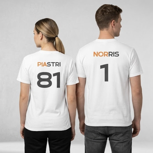 F1 McLaren póló � Norris 1 - Piastri 80 - ruha & divat - férfi ruha - póló - Meska.hu