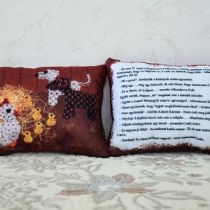 Mini mesepárna  Kikeltek a gyöngycsibék - otthon & életmód - lakástextil - párna & párnahuzat - Meska.hu