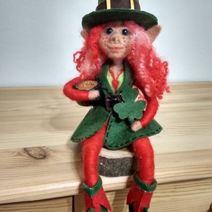 Tűnemezelt, nemez  ír Leprechaun lány - játék & sport - plüssállat & játékfigura - más figura - Meska.hu