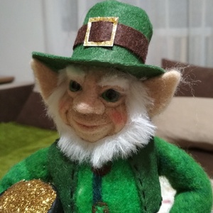 Tűnemezelt, nemez  ír Leprechaun, Játék & Sport, Plüssállat & Játékfigura, Más figura, Nemezelés, MESKA